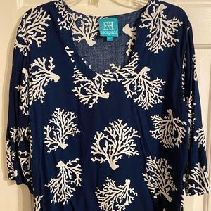 Escapada coral pattern tunic